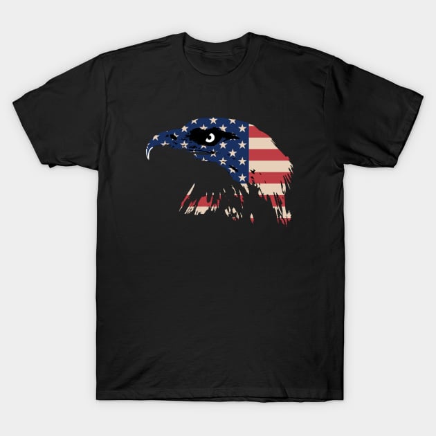 Patriot Eagle T-Shirt by D_AUGUST_ART_53